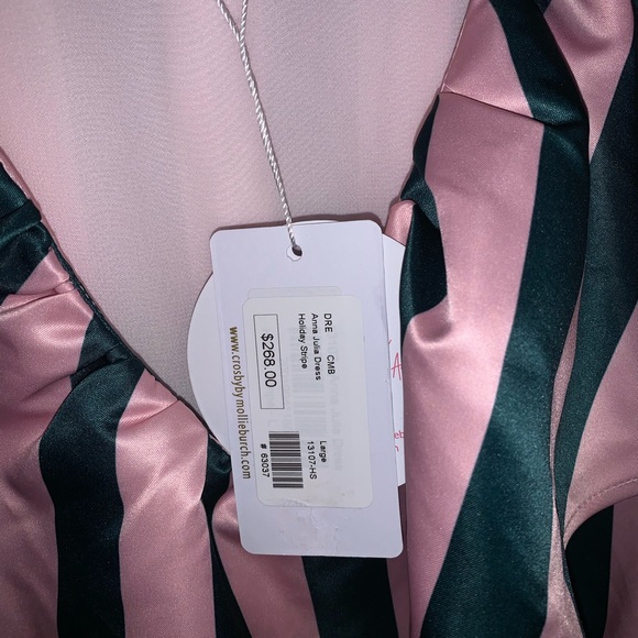 Crosby by Mollie Burch x Venita Aspen Anna Julie Dress Pink and Green St… - Picture 5 of 12